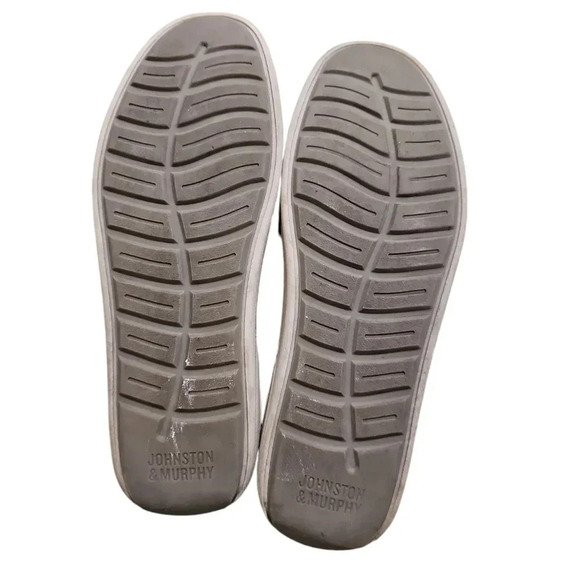 Johnston & Murphy Men Luxe Pebbled Leather Slip On Loafers 9.5 Driver Prep Chic